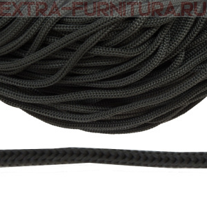 Шнур  ПП 5мм, цв. черный, уп.100м, пл.6 гр/м, арт.В511