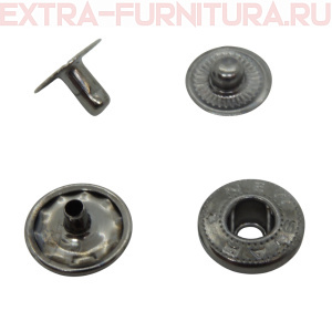 Кнопка №54 12,5 мм, цв.черный никель, (уп.1440шт) NEWSTAR