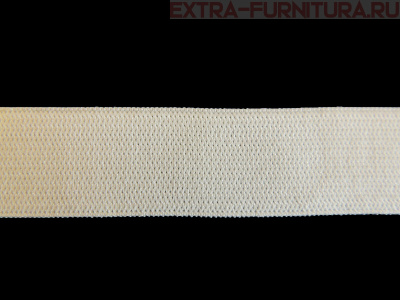 Резинка вязаная, 80мм (+/-2мм), цв.белый (уп.-50м*3 уп)