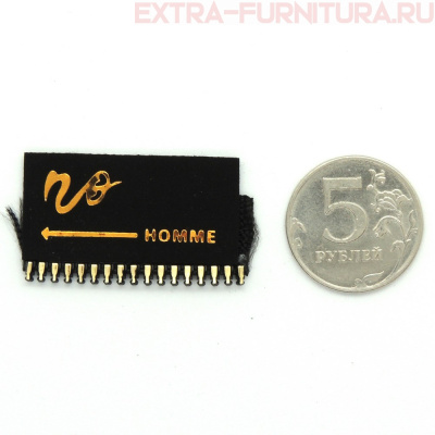 Нашивка NO, золотая надпись, цв.черный