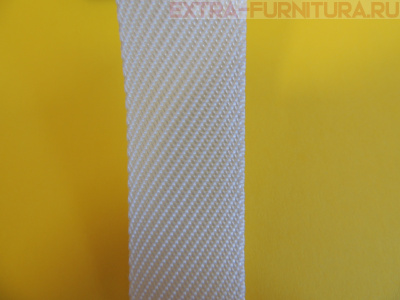 Стропа шир.40мм, цв. белый, уп.50м, пл. 15,4 гр/м