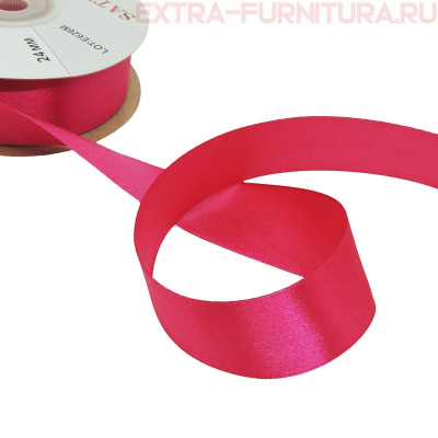 Лента атласная 24 мм цв 083 малина рул. 27,42м