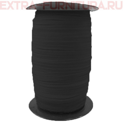 Резинка-вздержка 8 мм, черная (уп.-100м) на катушке А