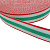 Стропа трехцветная, шир.30мм, цв. красный/белый/изумруд, уп.25м, пл. 17 гр/м